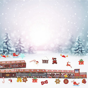 Calendar de advent Cuidongsheng, tren cu 24 jucarii, multicolor, 21 x 16 x 6,5 cm - Img 5