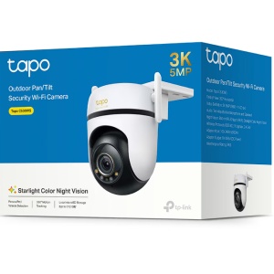 Camera de supraveghere Smart Wireless TP-Link Tapo C530WS Outdoor Pan/Tilt 360 grade, 5MP, 3K, 2880×1620, Starlight Color Night Vision, IP66, Two-Way Audio, Detectarea persoanelor, animalelor de casa si a masinilor, Alarma sonora, Resigilat, Grad A