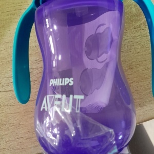 Cana cu pai Philips Avent SCF796/02, 9 luni, 200 ml, Mov/Albstru, Resigilat, Grad A