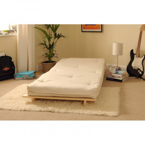 Canapea Kaley Futon din lemn masiv, 121 x 78 cm - Img 2