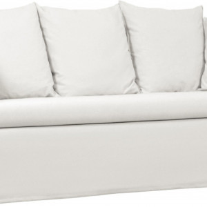 Canapea Mila cu 3 locuri, alb/ crem, 195 x 82 cm - Img 3
