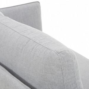 Canapea Ramira, două locuri, țesătură, gri deschis, 151 cm x 79 cm x 76 cm - Img 5