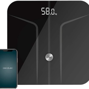 Cantar de baie Cecotec 4152 Surface Precision 9750 Smart Healthy, Maxim 180Kg, FourPrecision, TenBIA, Functie BabyWeight, Afisaj LED - Img 1
