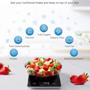 Cantar SMART Digital Nutritional de Bucatarie RENPHO R-T001 – Bluetooth, Calorii, Dieta si Fitness, compatibil Apple Health, Fitbit, Samsung Health - Img 2
