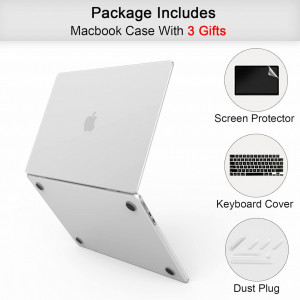 Carcasa de protectie pentru MacBook Air TeDaWen, plastic, transparent, 13.6 inchi - Img 3