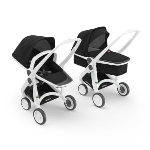 Carucior 2 In 1, Greentom, 100% Ecologic, White Black - Img 1