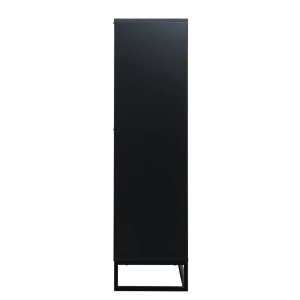 Comoda inalta Barview, PAL/metal, natur/negru, 100 x 148 x 40 cm