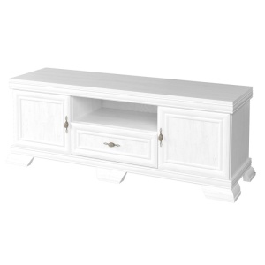 Comoda living VMT2, 2 usi, sertar, Alb Antichizat, 158 x 46 x 59 cm - Img 3