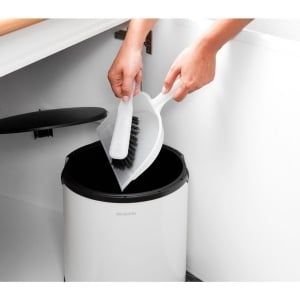 Cos de gunoi Brabantia, otel inoxidabil/plastic, alb/negru, 15 L