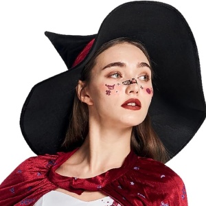 Costum dama pentru Halloween Ikali, satin, rosu/negru