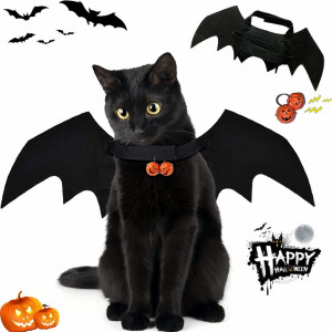Costum de Halloween pentru animalul de companie Dazztime, pasla, negru, 48 x 20 cm - Img 1