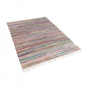 Covor Danca, tesut manual, multicolor deschis, 140 x 200 cm - Img 1