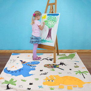 Covor de joaca pentru copii WERNNSAI, poliester, multicolor, 130 x 130 cm - Img 3
