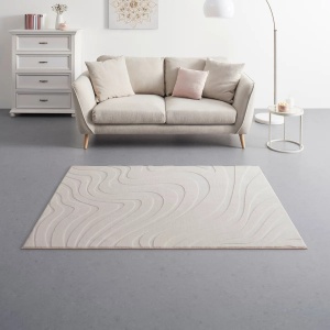 Covor din blana artificiala New Wave 1 bej, aprox. 80x150cm - Img 3