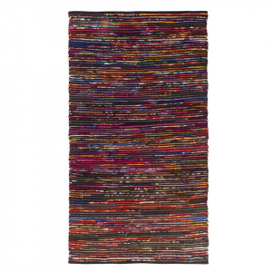 Covor lucrat manual Bartin, multicolor închis, 140 x 200 cm - Img 2