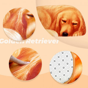 Covoras PAT JUUMG, model caine, poliester/spuma/cauciuc, maro, 40 x 85 cm - Img 7