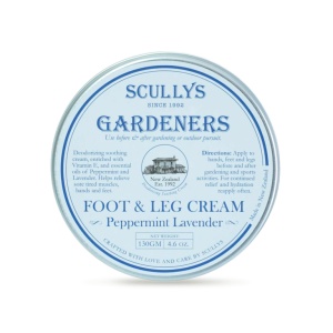 Cremă Pentru Picioare Și Gambe Scullys Gardener’s, Lavandă & Mentă, 130 g