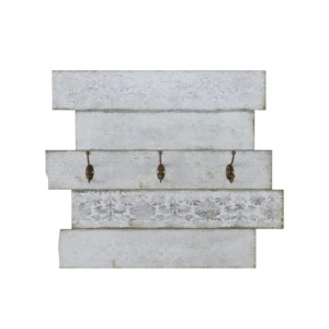 Cuier de perete Emma, MDF, gri, 66 x 55 x 10,5 cm