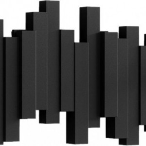 Cuier, negru, 48 x 18 x 3 cm - Img 3