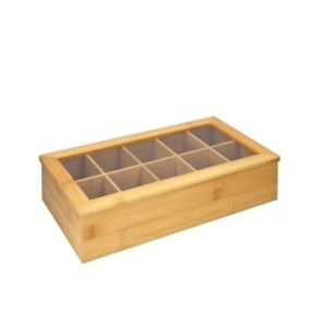 Cutie ceai 10 compartimente Navaris, 36 x 20 x 9 cm, Resigilat, Grad A - Img 2