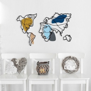 Decor de perete Re-Bloom, metal, multicolor, 100 x 64.5 cm - Img 3