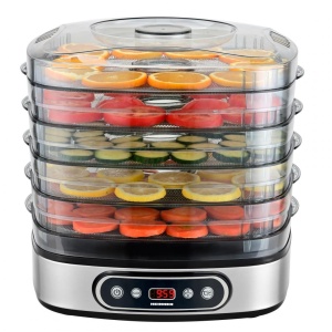 Deschidrator Heinner FreshDehydrate HFD-K380SSBK, 380W, Ecran LED, 5 Tavi din otel inoxidabil, Inox - Img 3