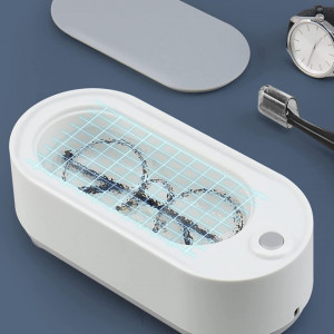 Dispozitiv portabil cu ultrasunete pentru bijuterii/ceasuri SHINROAD, USB, plastic, alb/gri, 350 ml, 21 x 9,5 x 7,5 cm - Img 3