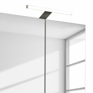 Dulăpior cu oglinda Gentry PAL și sistem iluminare, alb, 60 x 60 x 20 cm - Img 3