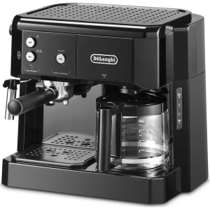 Espressor combinat DeLonghi BCO 411.B, 1750 W, 15 bari, 10 cesti, Negru, Resigilat, Grad A