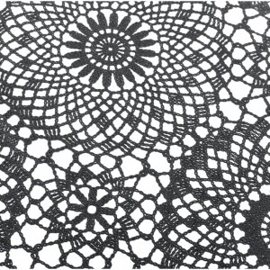 Față de masă Crochet, negru, 150x264cm - Img 4