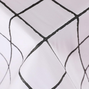 Fata de masa Vinylla, PVC, alb/negru, 140 x 140 cm