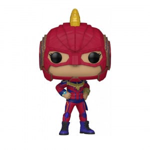 Figurina Funko POP, vinil, model Doamna Marvel, multicolor, 10,5 cm