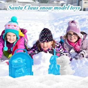 Forma pentru bulgari de zapada Fohyloy, model dinozaur, plastic, albastru, 18,5 x 16 x 9,2 cm