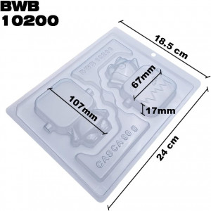 Forma pentru ciocolata BWB 10200, silicon/plastic, transparent, 18,5 x 24 cm - Img 6
