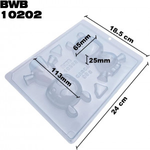 Forma pentru ciocolata BWB 10202, silicon/plastic, transparent, 18,5 x 24 cm - Img 8