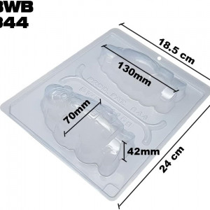 Forma pentru ciocolata BWB 844, silicon/plastic, transparent, 18,5 x 24 cm