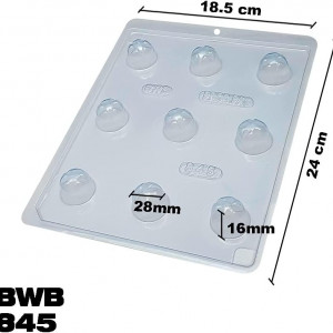 Forma pentru ciocolata BWB 845, silicon/plastic, transparent, 18,5 x 24 cm