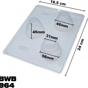 Forma pentru ciocolata BWB 864, silicon/plastic, transparent, 18,5 x 24 cm - Img 6