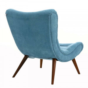 Fotoliu cu scaun pentru picioare Hardin, albastru, 102 x 78 x 75 cm - Img 3