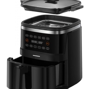 Friteuza cu aer cald si grill Heinner VastCook HAFG-B5BK2600, 2600W, Capacitate 5L, 6 programe presetate, Negru - Img 4