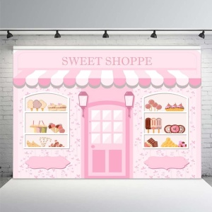 Fundal foto Aibiin, model Sweet Shoppe, poliester, multicolor, 210 x 150 cm