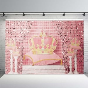 Fundal foto Mehofond, textil, roz/auriu, 210 x 150 cm