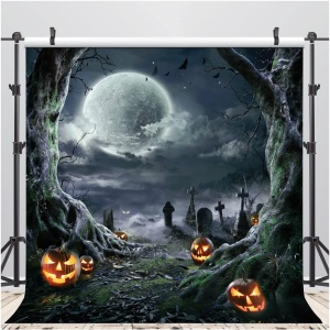 Fundal foto pentru Halloween Aiikes, vinil, multicolor, 300 x 300 cm