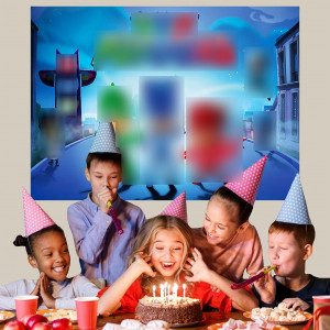 Fundal foto pentru petrecere copii, vinil, multicolor, 120 x 80 cm - Img 4