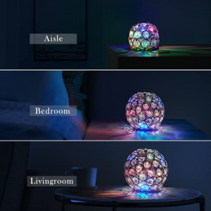 Glob luminos CTSC, metal, multicolor, 10 x 10 cm - Img 4