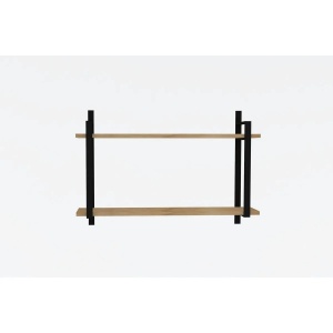 Hanah Home raft de perete, PAL melaminat 18mm, 90x22x60 cm, raft 36.2cm, nuc/negru - Verificat A · Re-Bloom