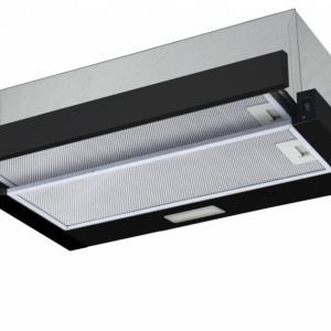 Hota telescopica Heinner HTCH-F400BK, Putere de absorbtie 358.4 m3/h, 1 motor, Iluminare LED, 59.5 cm, Negru
