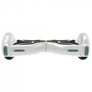 Hoverboard Tomoloo, aluminiu/plastic, alb/negru, 63,5 x 23,9 x 23,4 cm