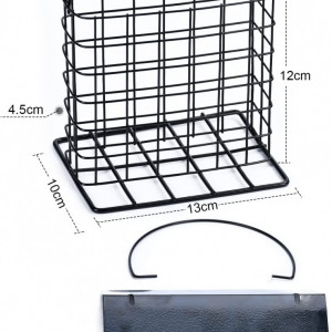 Hranitoare suspendata pentru pasari ALaPon, metal, negru, 13 x 10 x12 cm - Img 6
