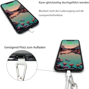 Husa de protectie cu snur pentru iPhone 13 Pro Max Gumo, TPU/poliester, transparent/gri deschis, 6,7 inchi